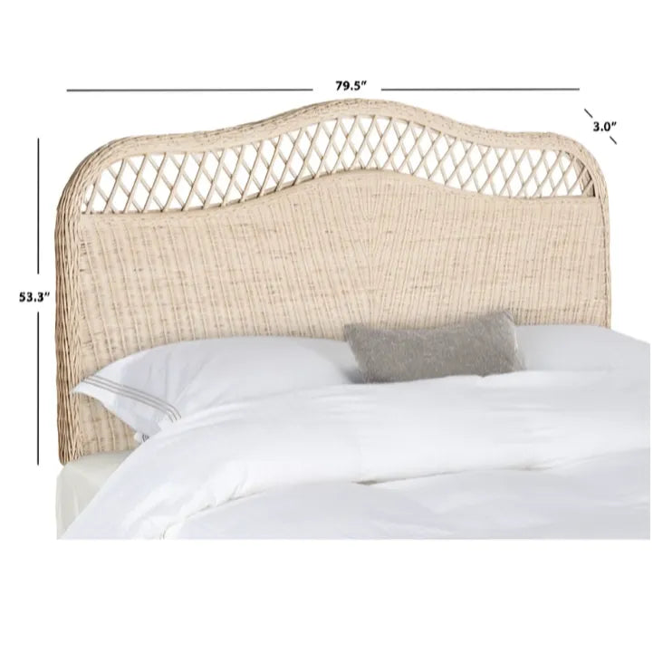 Sephina Rattan Headboard in White Washed