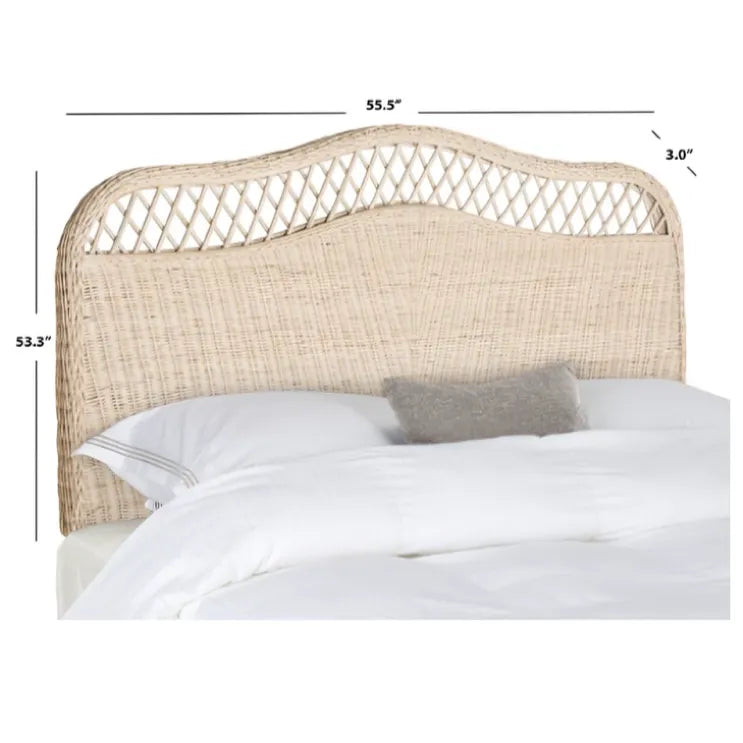 Sephina Rattan Headboard in White Washed