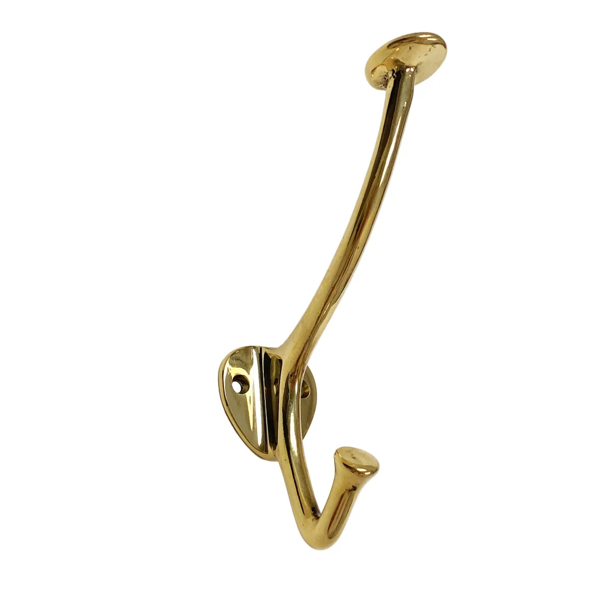 Polished Unlacquered Brass "Ellie" Wall Robe Coat Hook