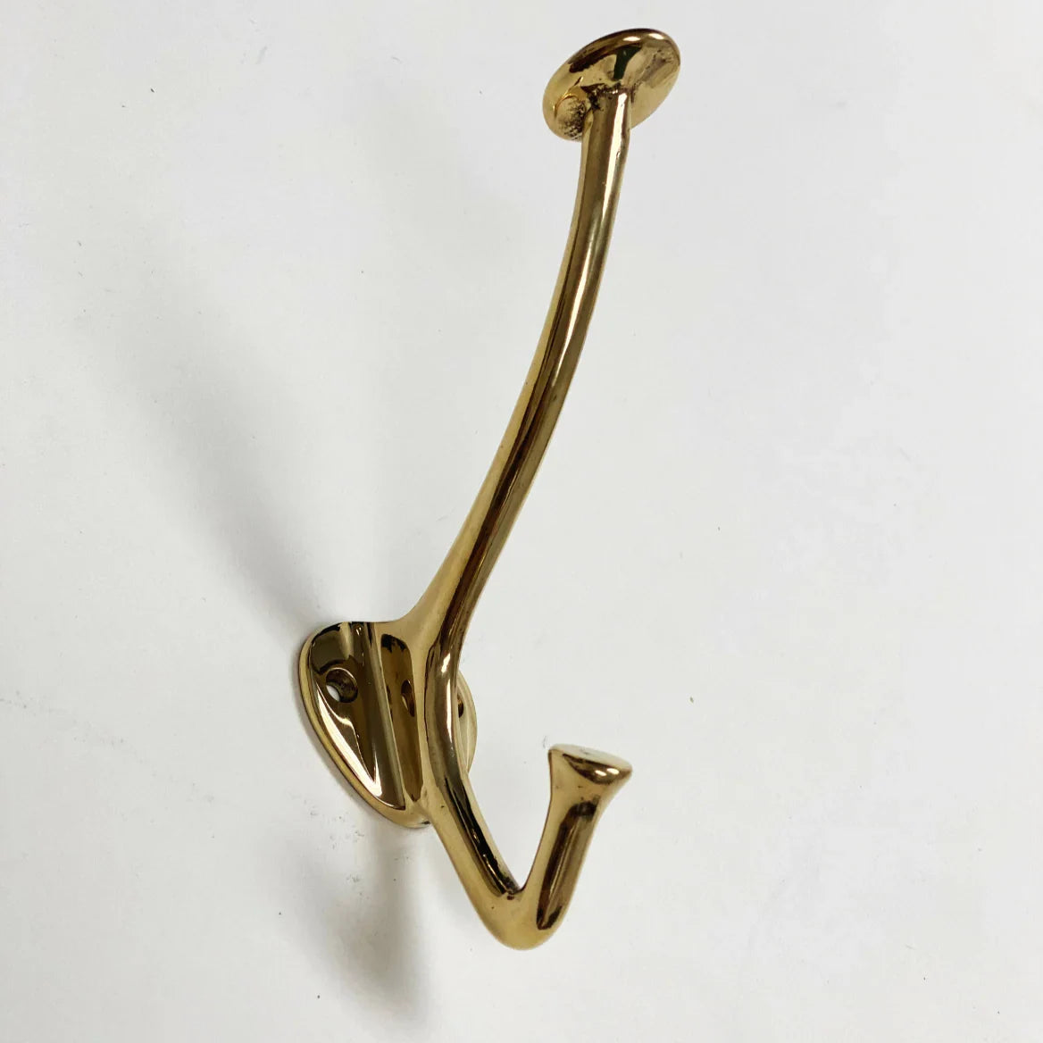 Polished Unlacquered Brass "Ellie" Wall Robe Coat Hook
