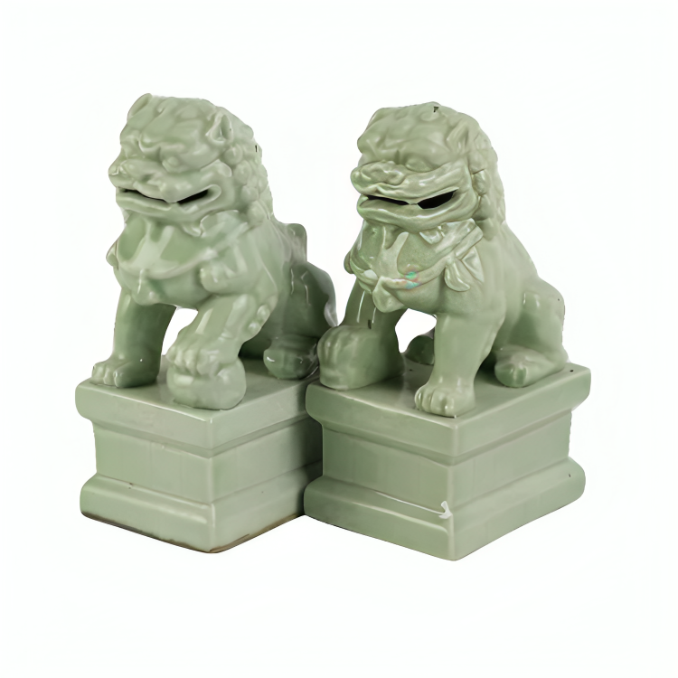 Mini Pale Green Foo Dogs