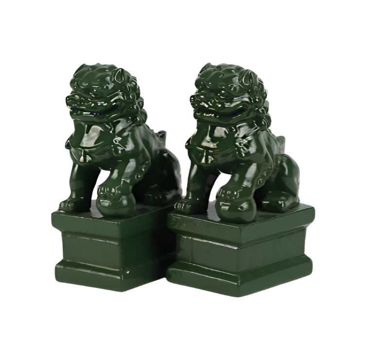 Mini Moss Green Foo Dogs