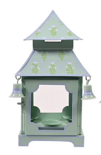 Sage Green & Lavender Tulip Pagoda Lantern (3 Sizes) - The Mayfair Hall