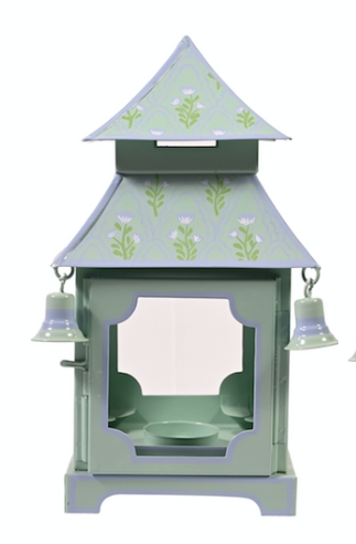 Sage Green & Lavender Tulip Pagoda Lantern (3 Sizes)