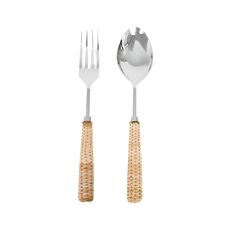Basketweave Serving Utensils
