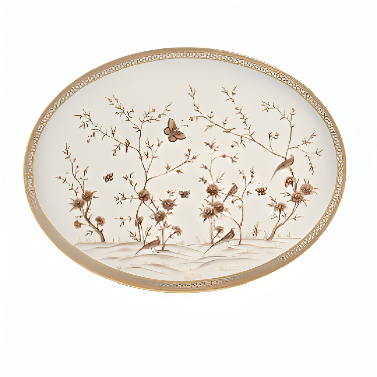 Ivory Round Pierced Tray