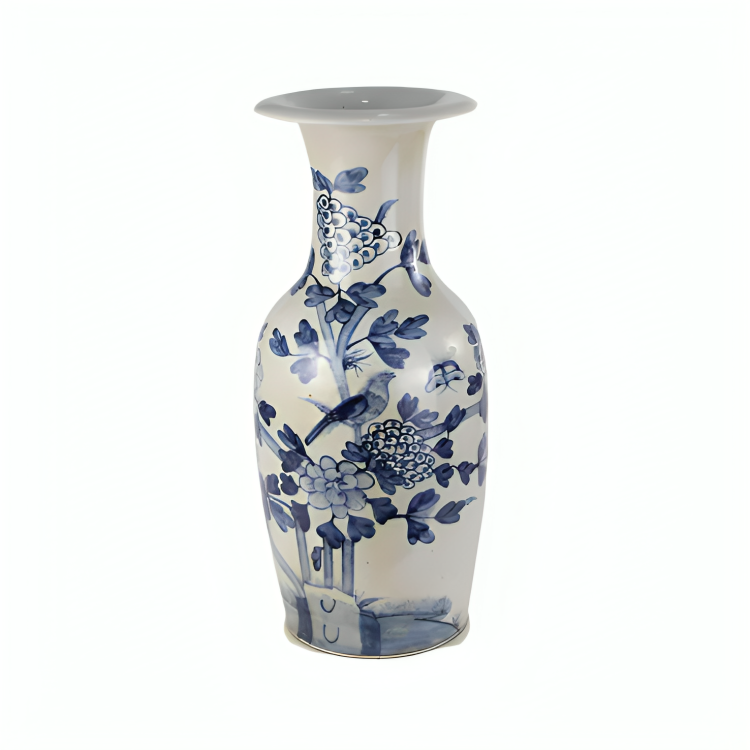 Extra Large Bird and Floral Vase