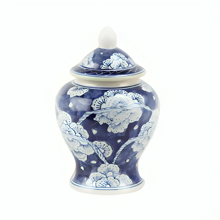 Mini Navy Floral Jar