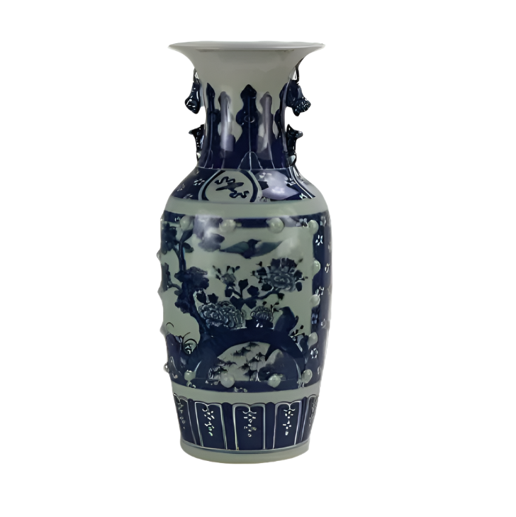 Extra Large Bird Scene Vase