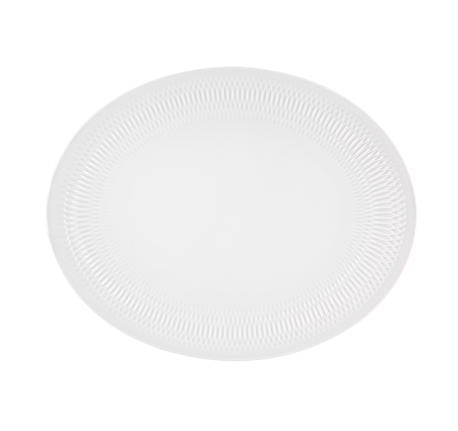Utopia Porcelain Oval Platter in White