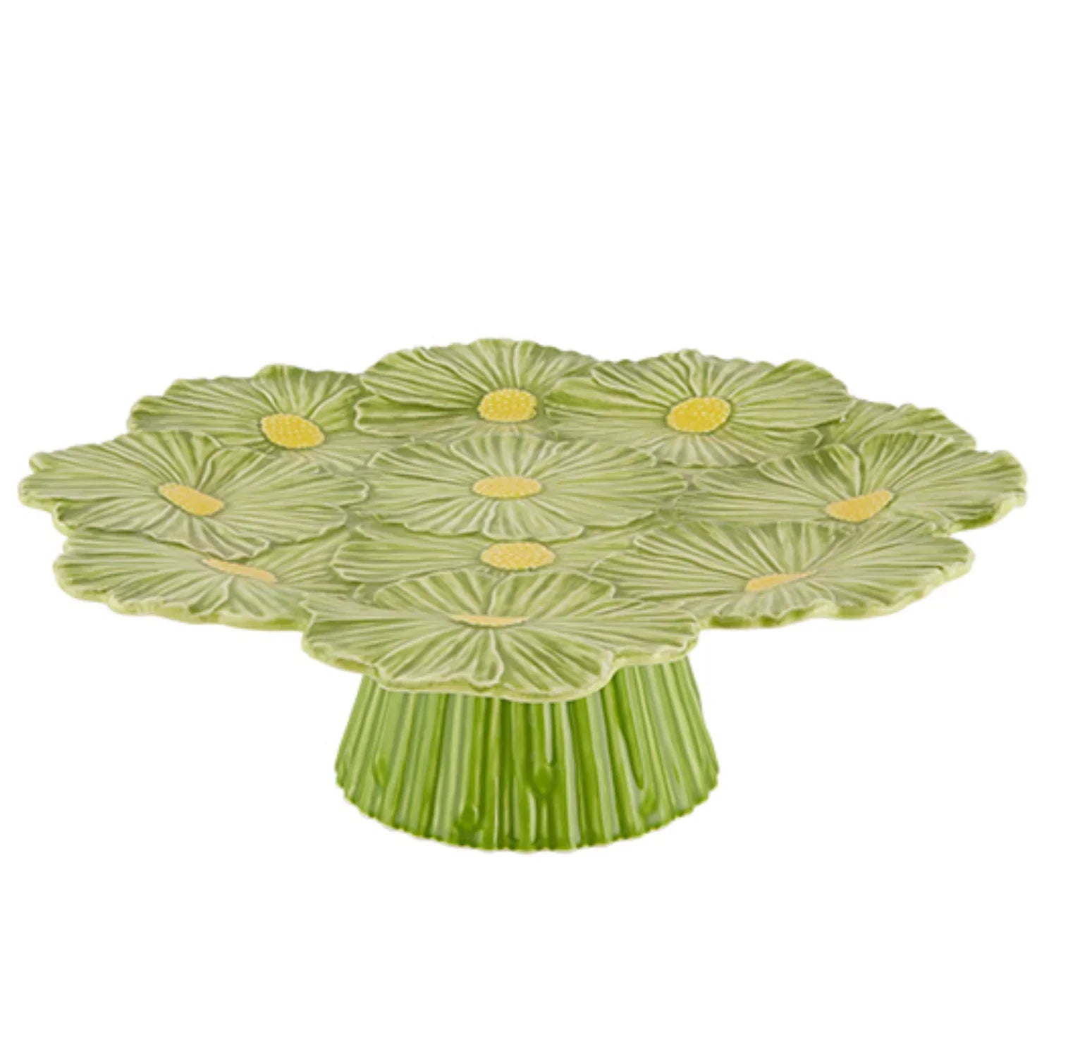 Maria Flor Earthenware Large Cake Stand in Green - The Mayfair Hall