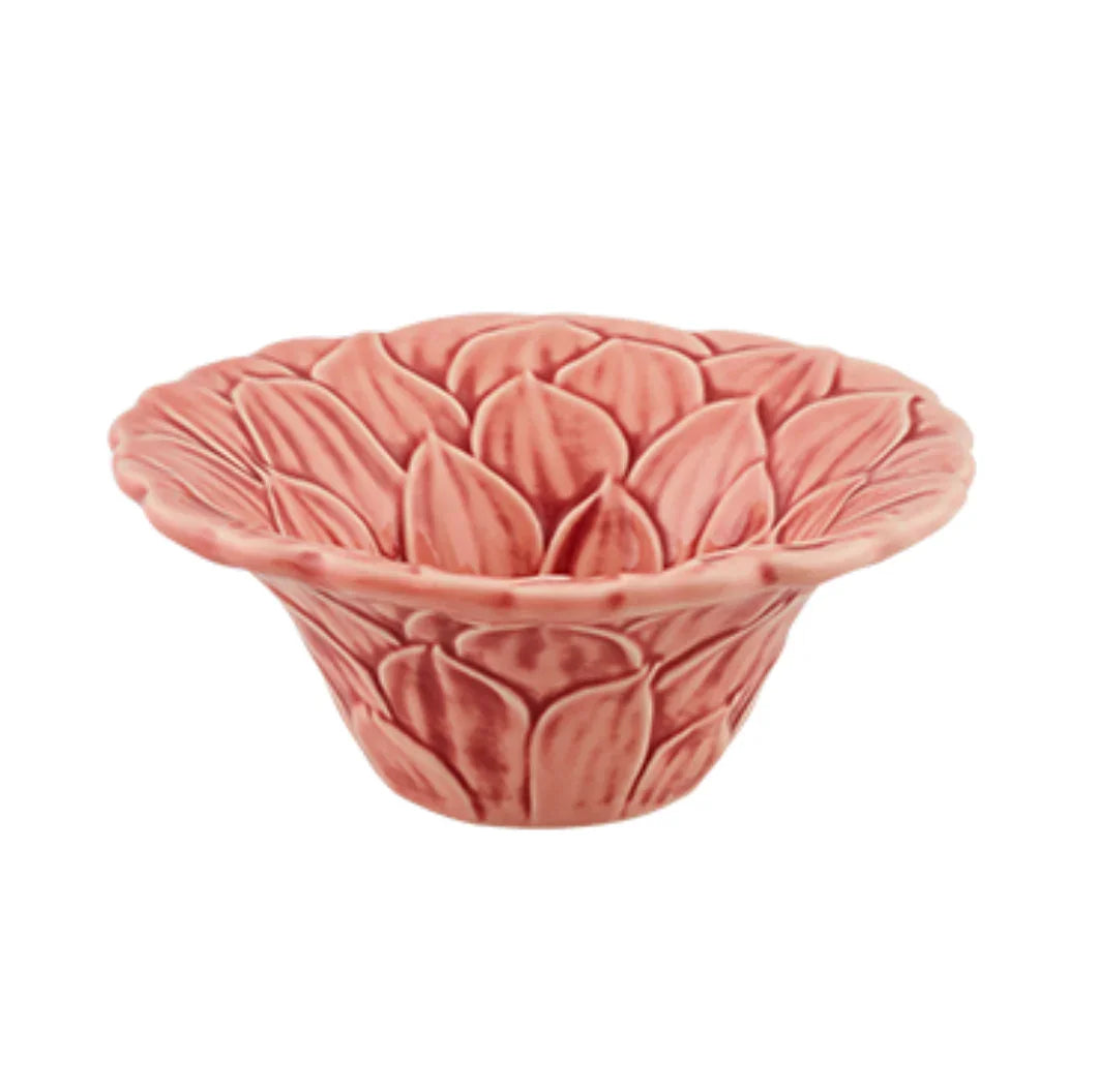 Maria Flor Earthenware Dahlia Bowl in Pink (Set of 4) - The Mayfair Hall