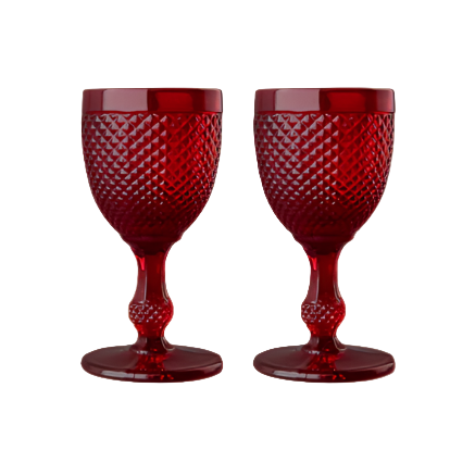 Red White Wine Glass