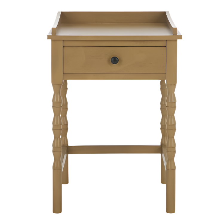 Astaroth Wood Accent Table in Desert Brown