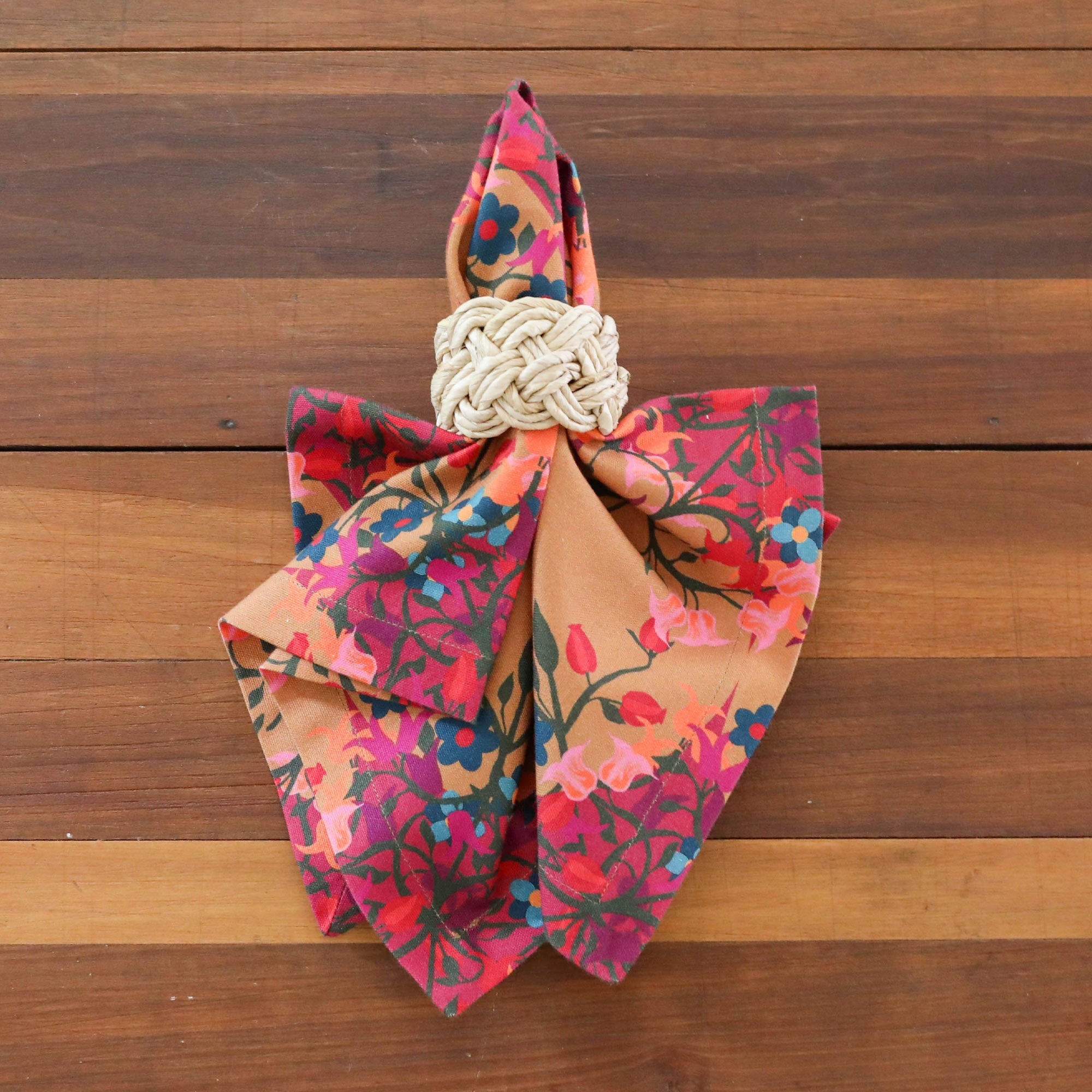 6 Napkins Blumen Orange Offcut Version