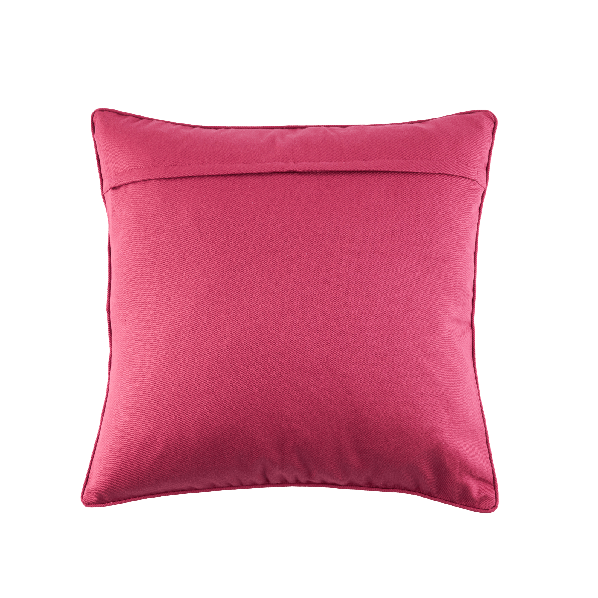Square Pillow Cover in Orange with Blumen Print