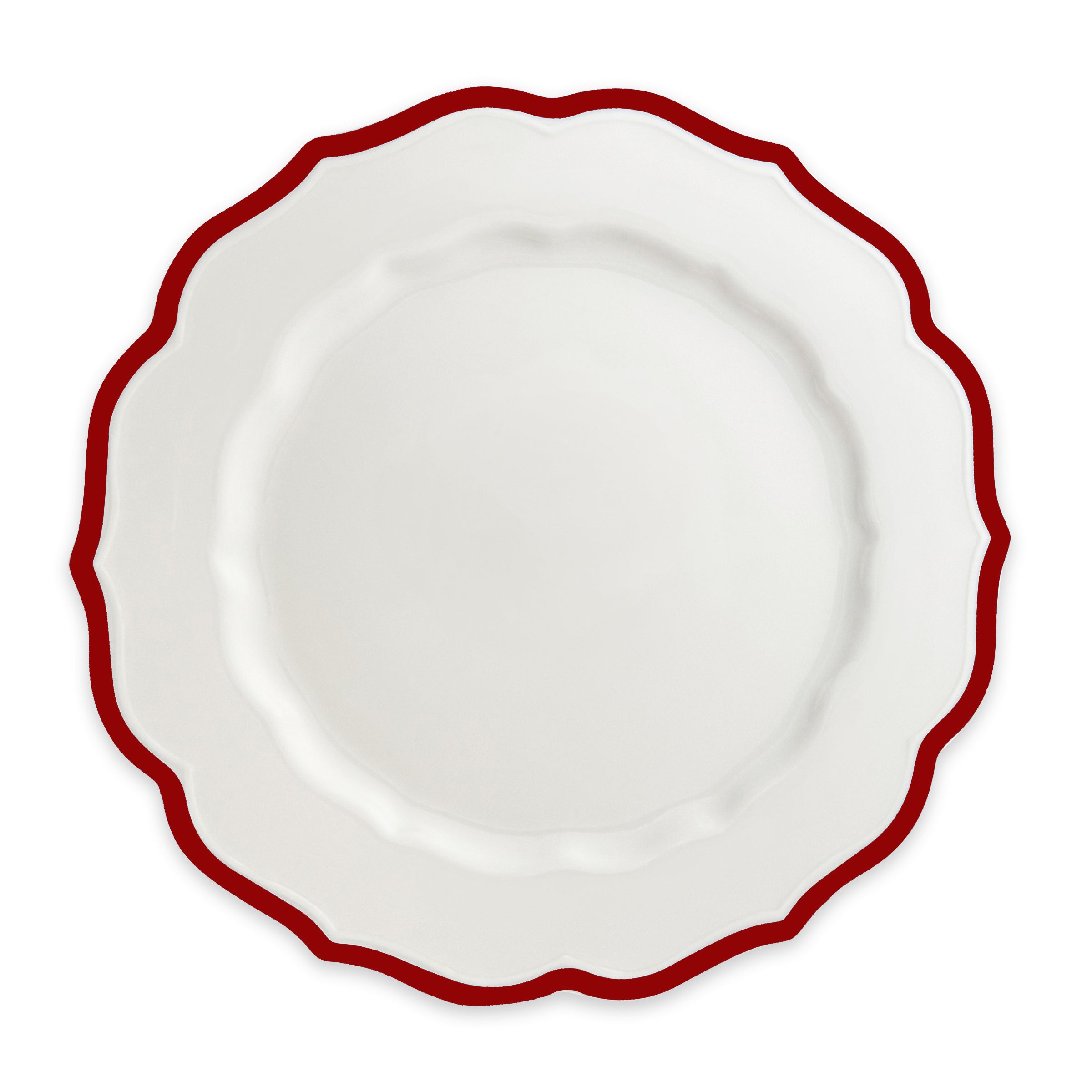 Stella Scalloped Crimson Dinner Plate