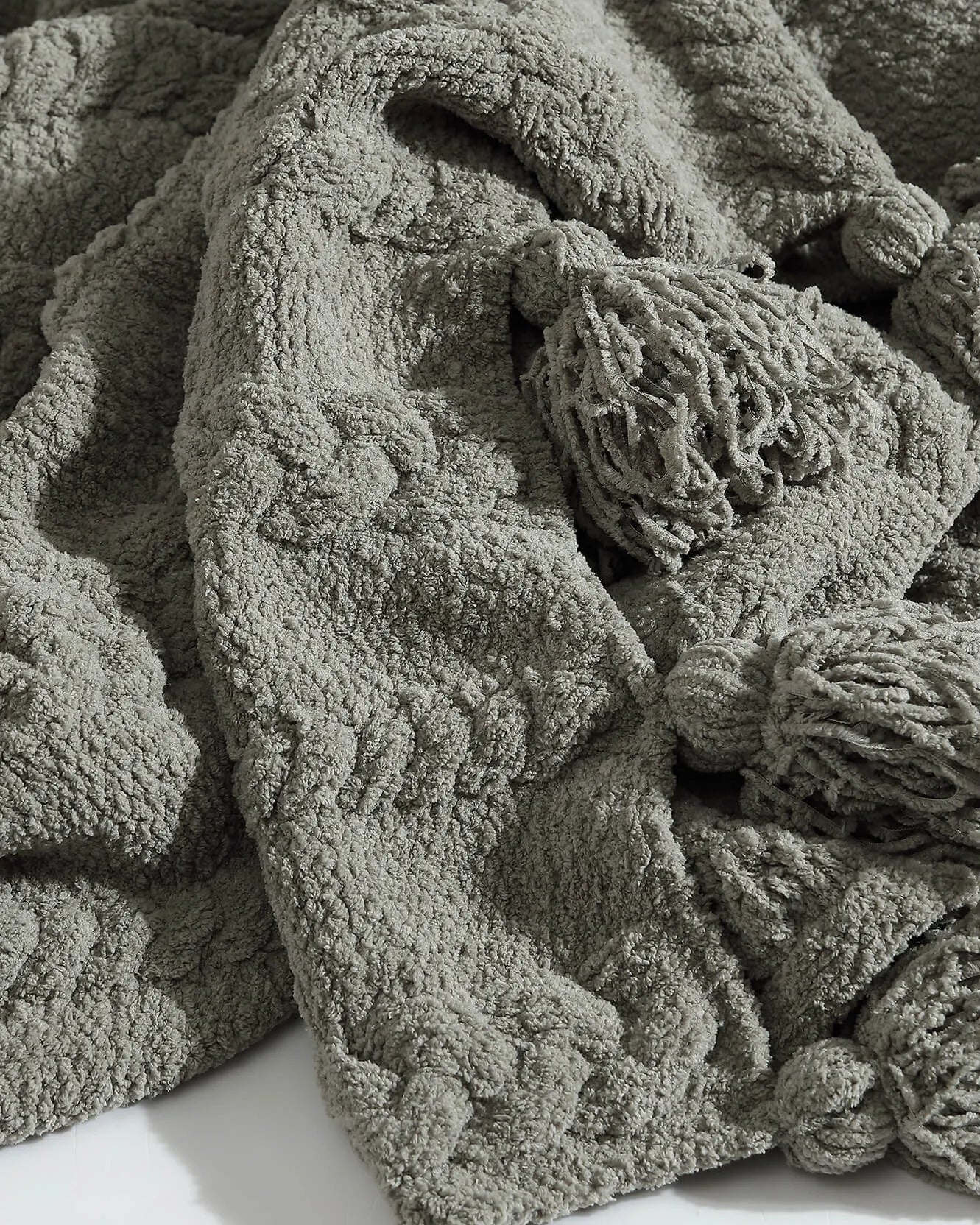 Braided Pom Pom Throw - The Mayfair Hall