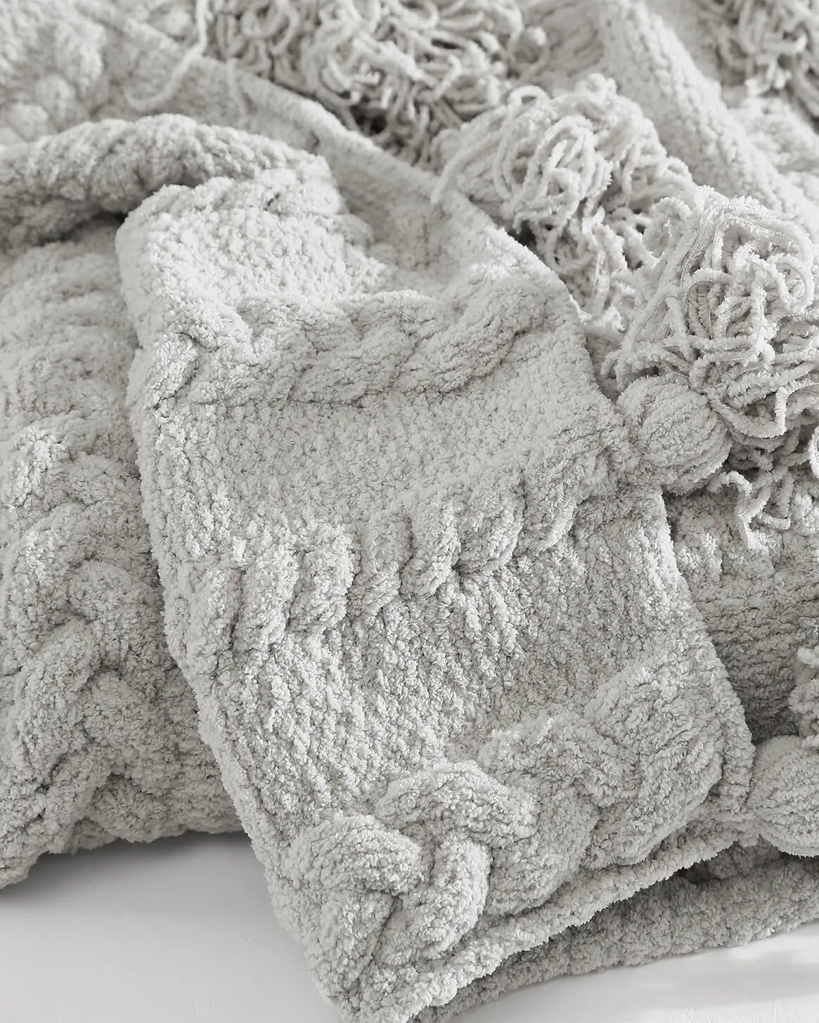Braided Pom Pom Throw - The Mayfair Hall