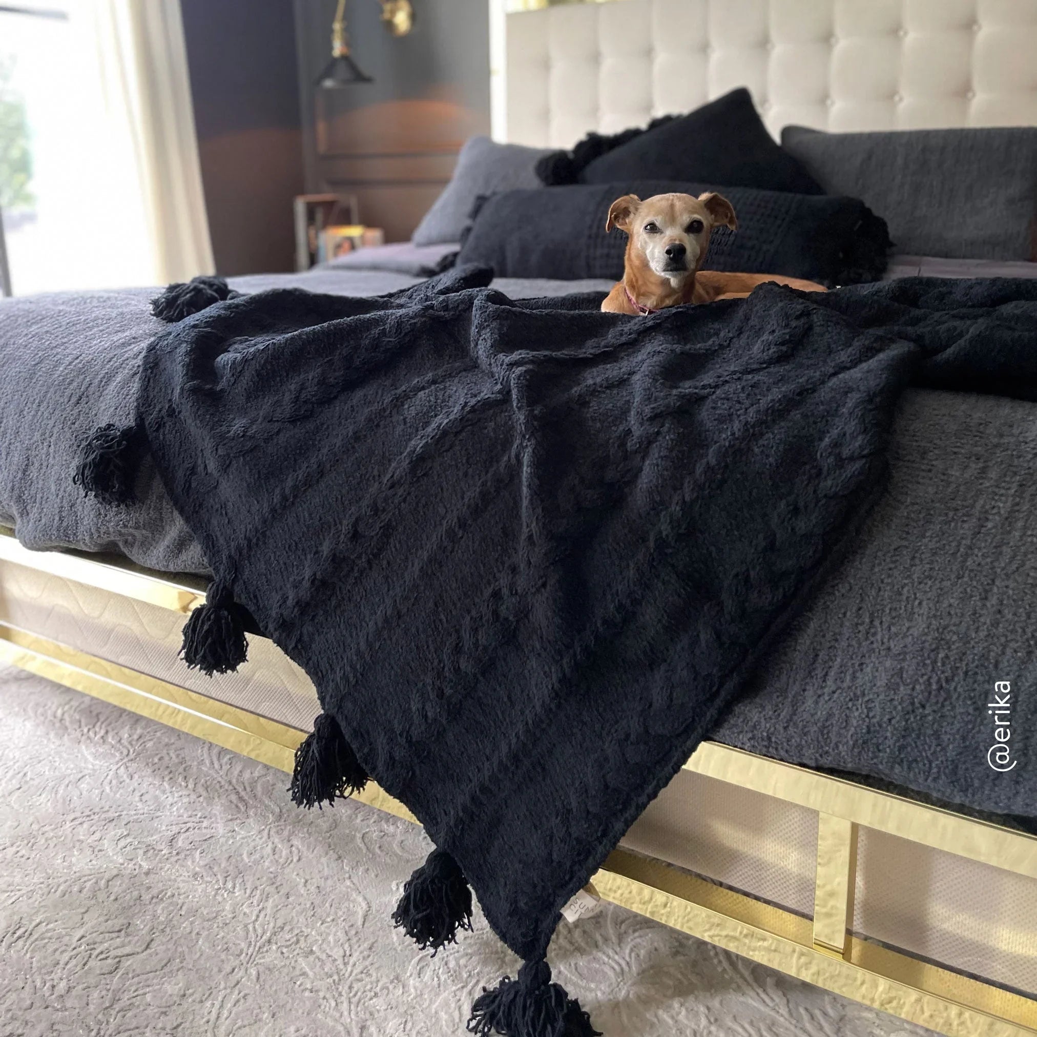 Braided Pom Pom Throw - The Mayfair Hall