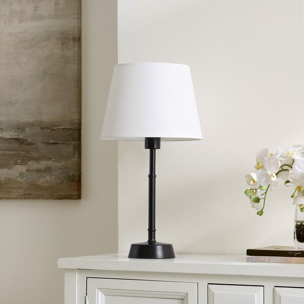 Nysa Table Lamp in Black with Off White Cotton Shade