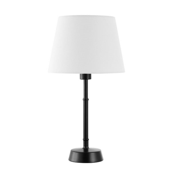 Nysa Table Lamp in Black with Off White Cotton Shade