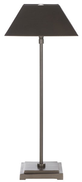 Lleo Table Lamp in Antique Silver with Metal Shade
