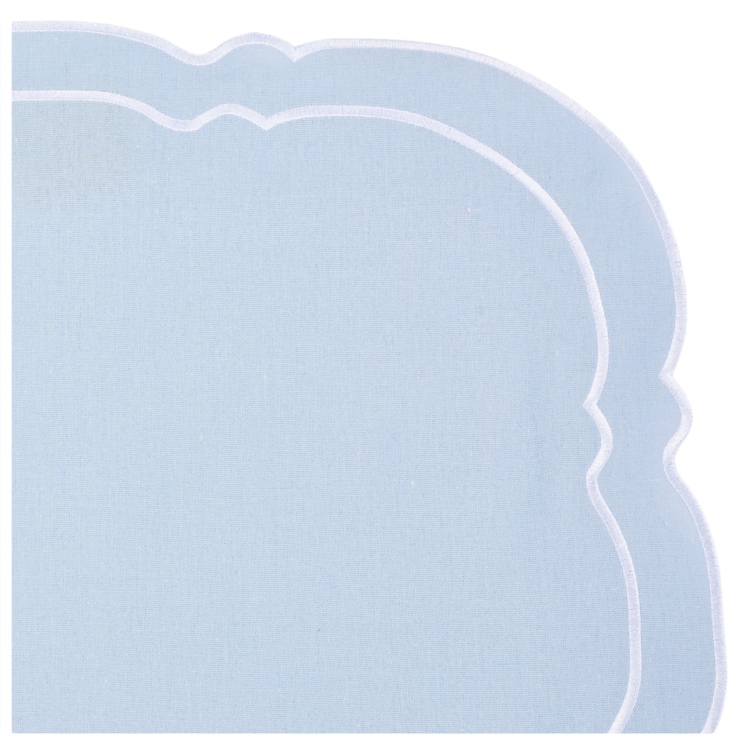 Charleston Pale Blue & White Placemat & Napkin