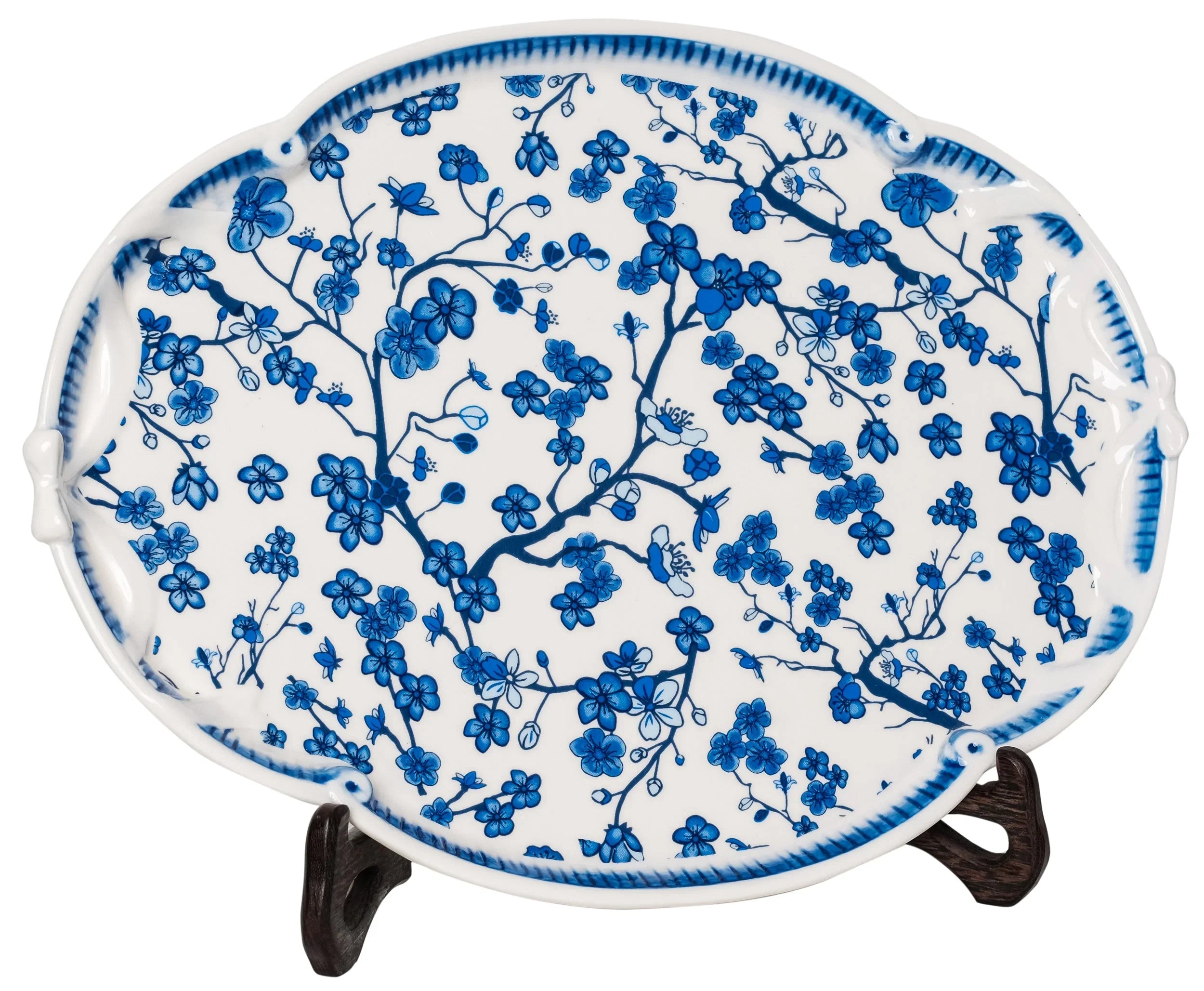 Cherry Blossom Scalloped Plate - The Mayfair Hall