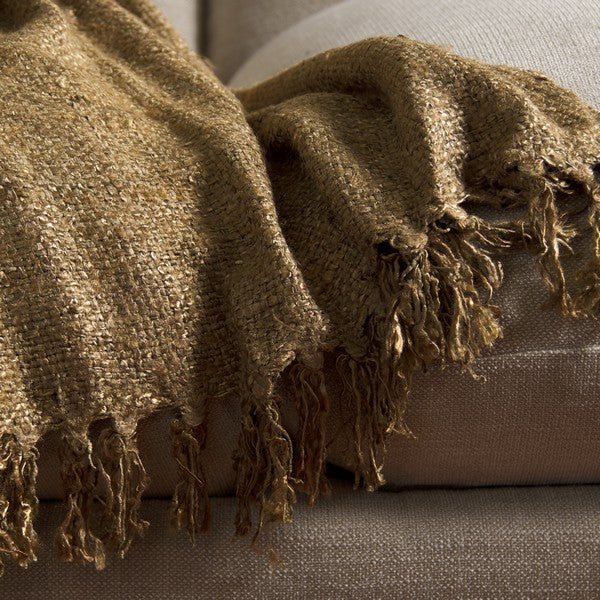 Gaia Cotton Throw in Natural