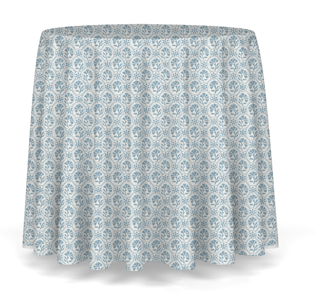 90" round table skirt - Sophie in Rain