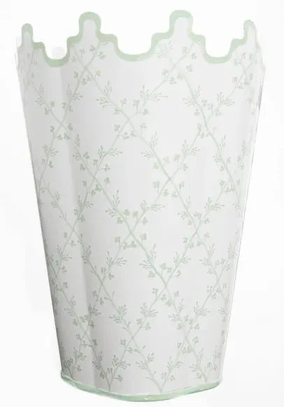 Tall Scalloped Wastepaper Basket - 2 Colors - The Mayfair Hall