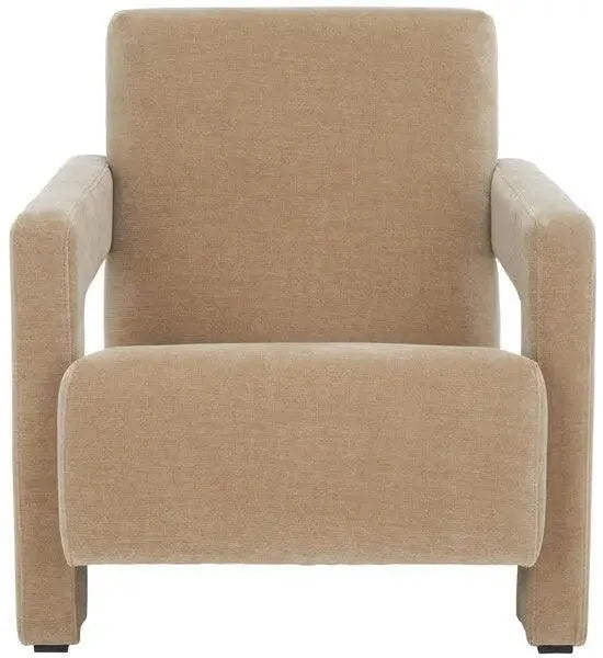 Safavieh Taylor Modern Velvet Light Brown Accent Chair