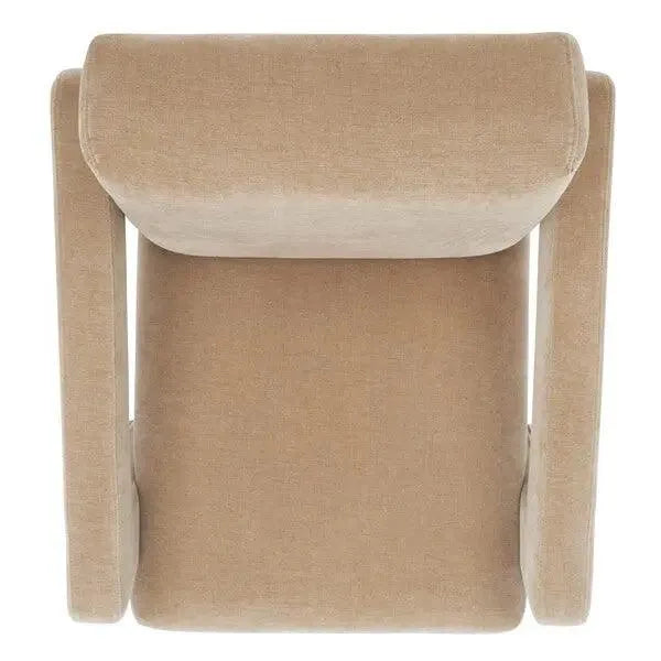 Safavieh Taylor Modern Velvet Light Brown Accent Chair