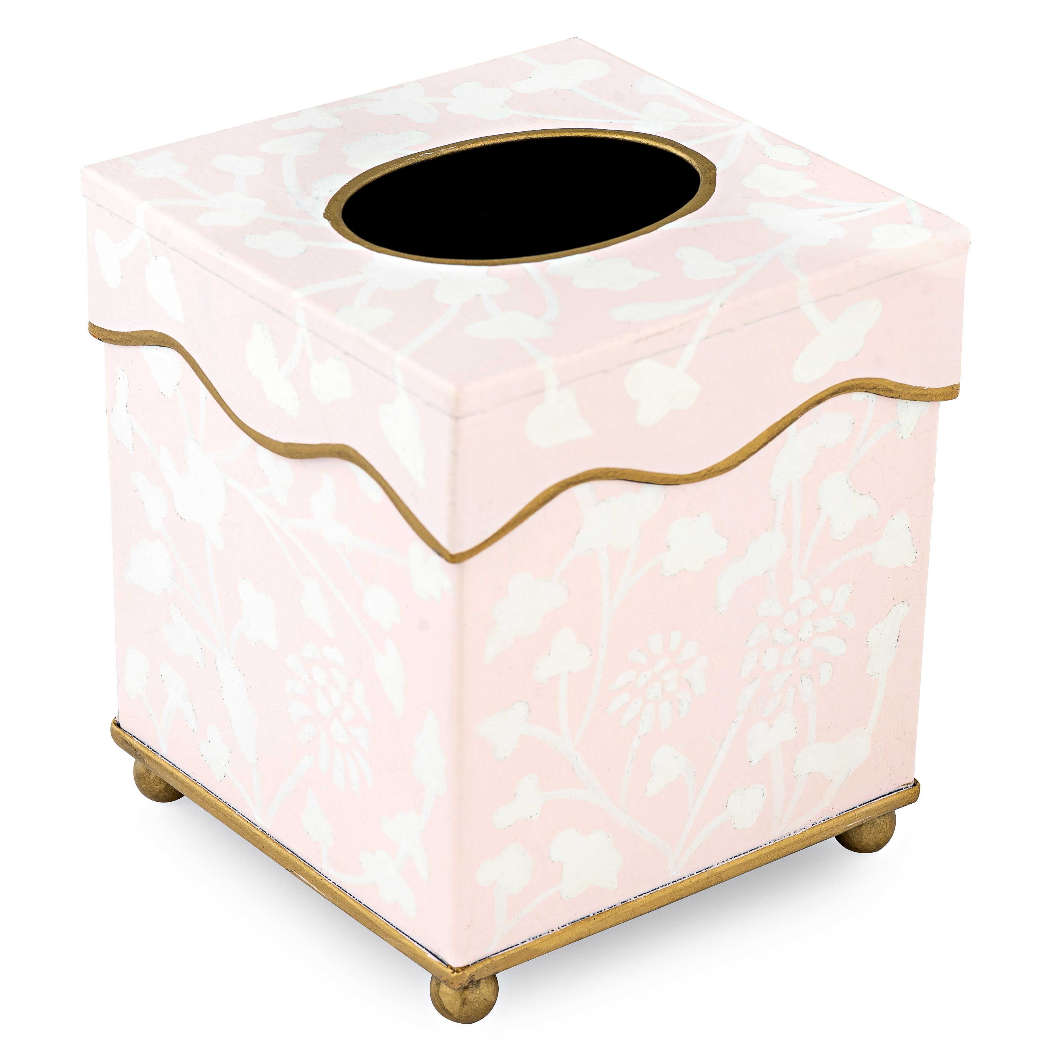 Pale Pink Spring Floral Wastepaper Basket & Tissue (3 Options)