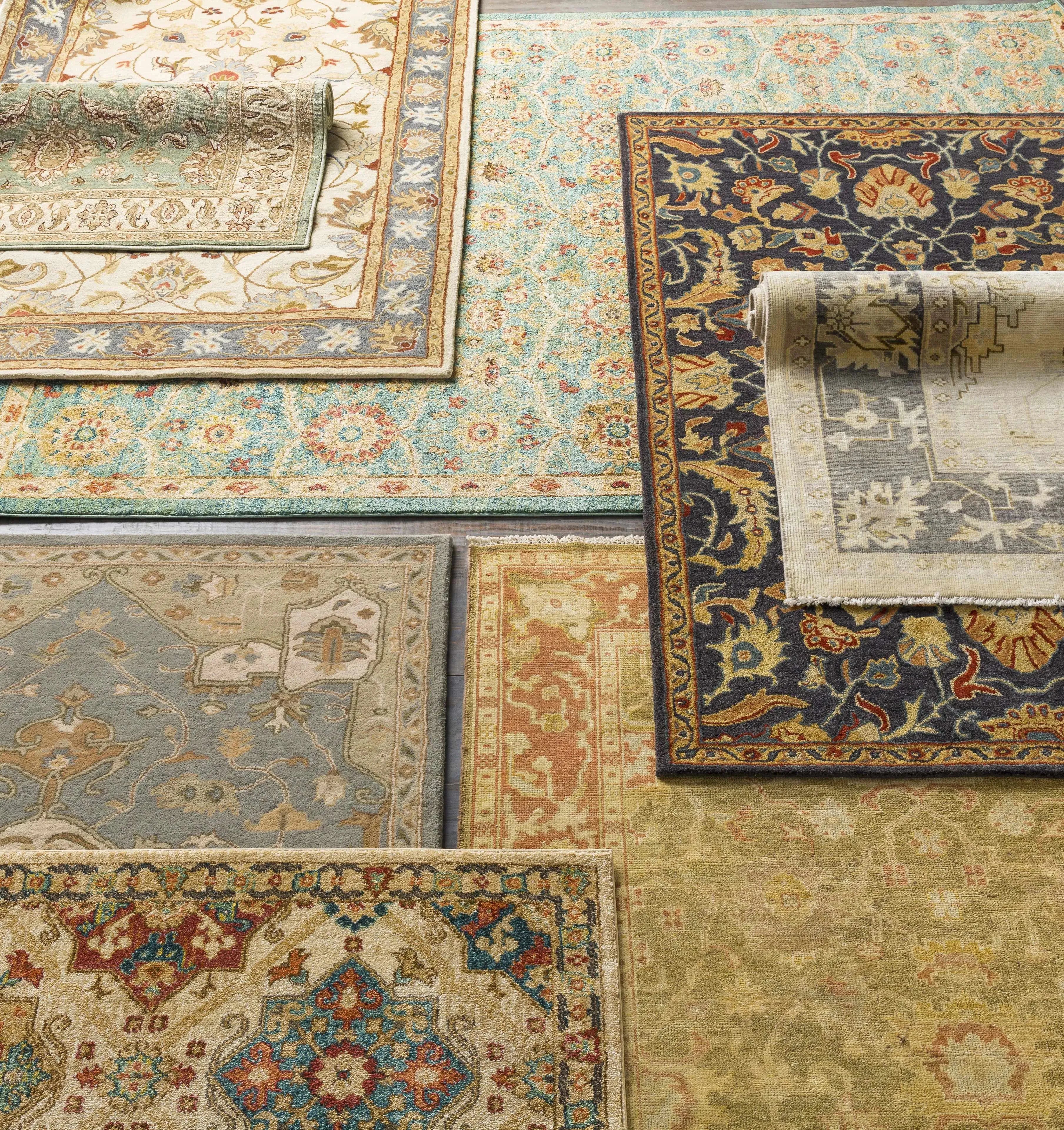 Cherryfield Wool Rug in Yellow and Sage
