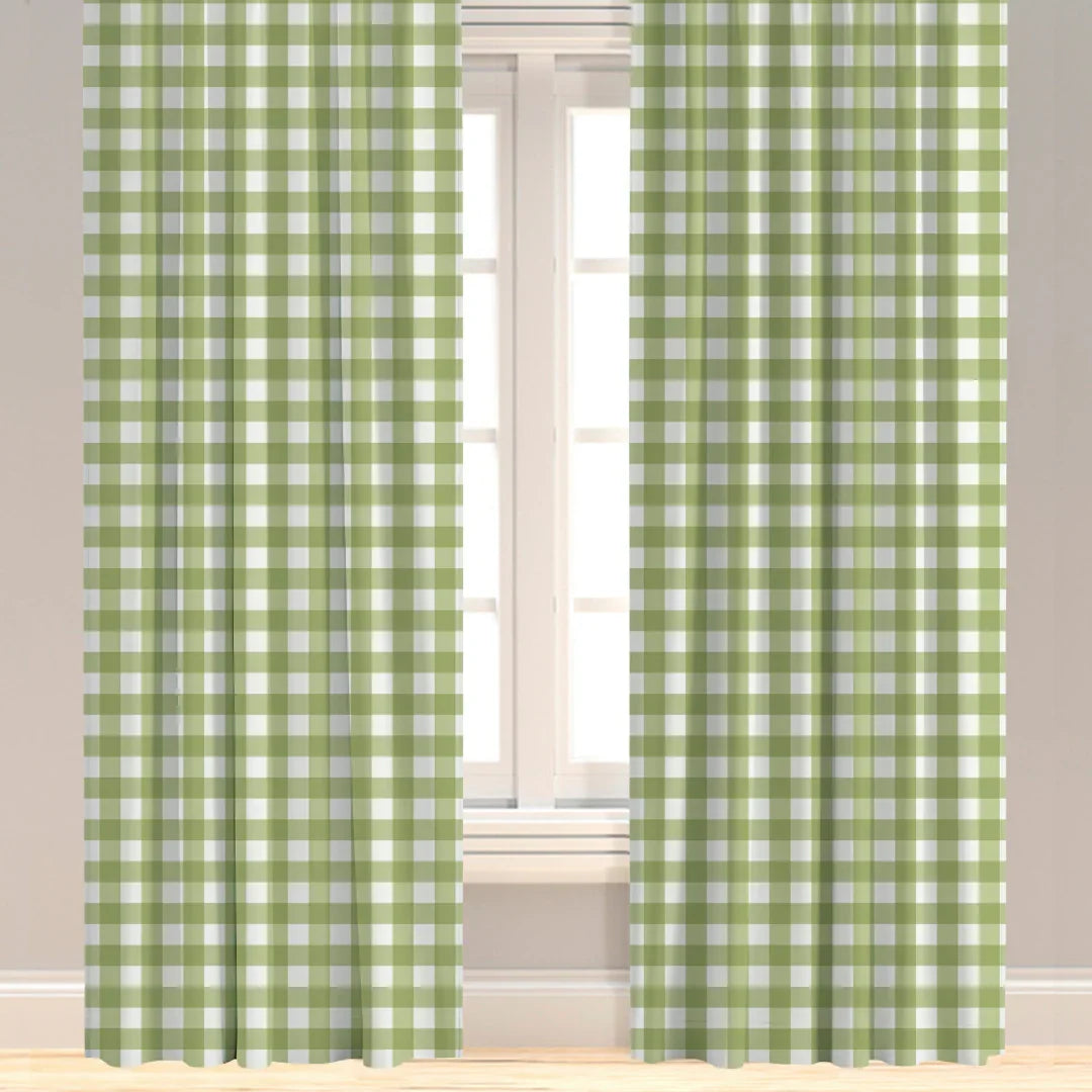 Iva in Eloise Green Drapery Panel - The Mayfair Hall