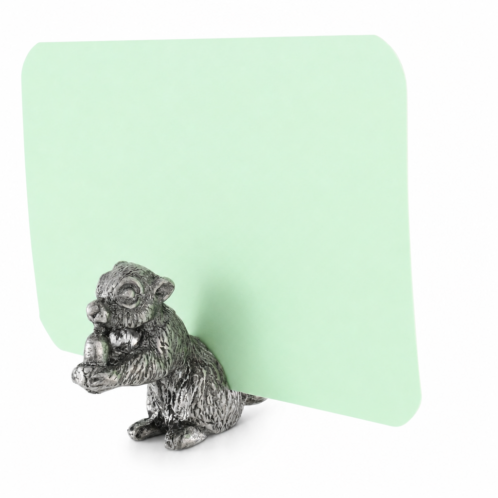 Pewter Squirrel Place Card Holder