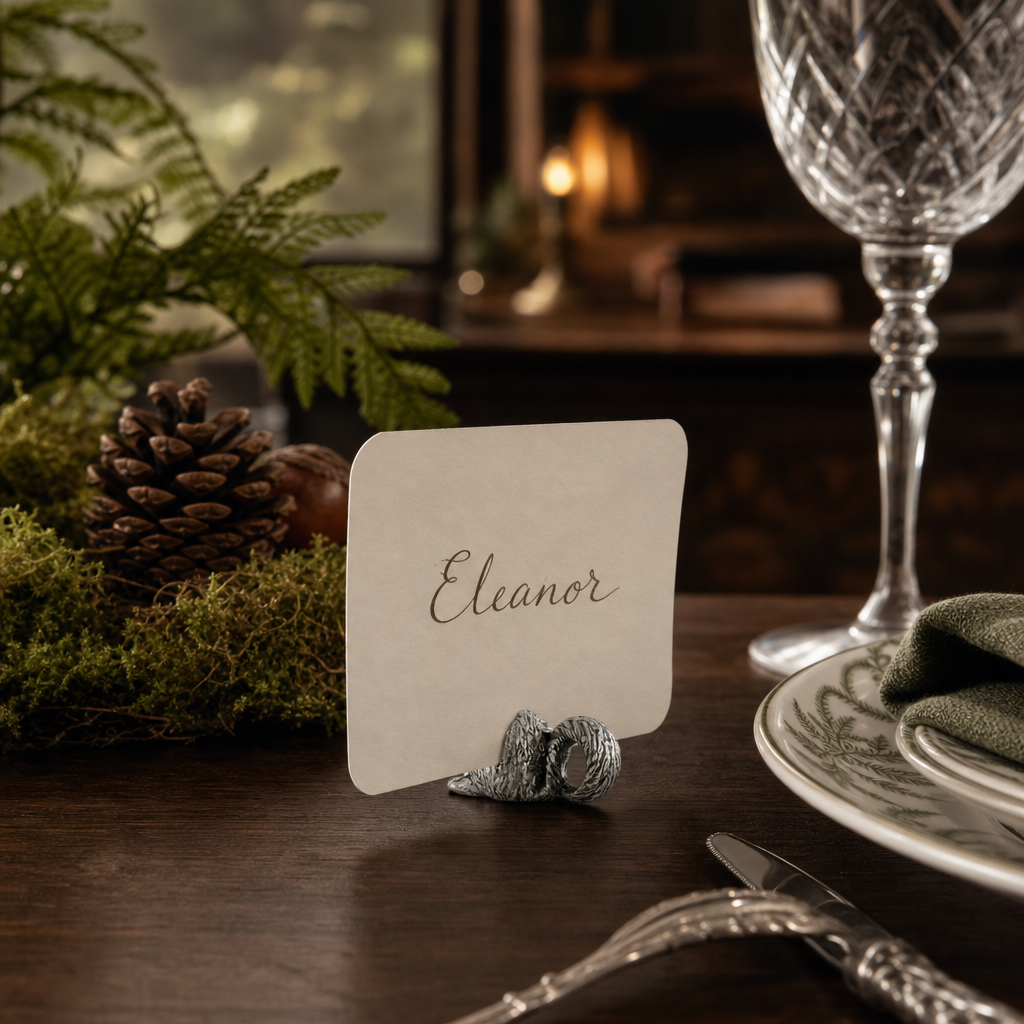 Pewter Squirrel Place Card Holder