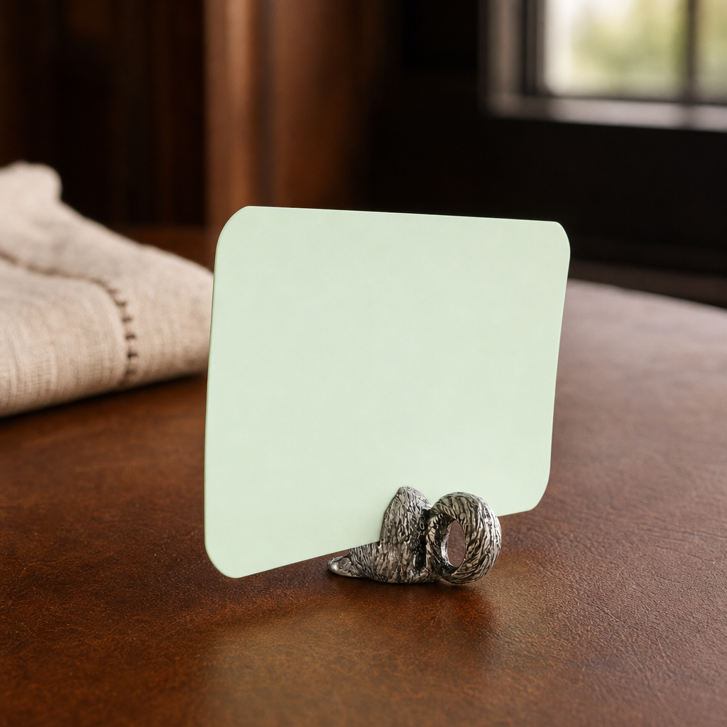 Pewter Squirrel Place Card Holder