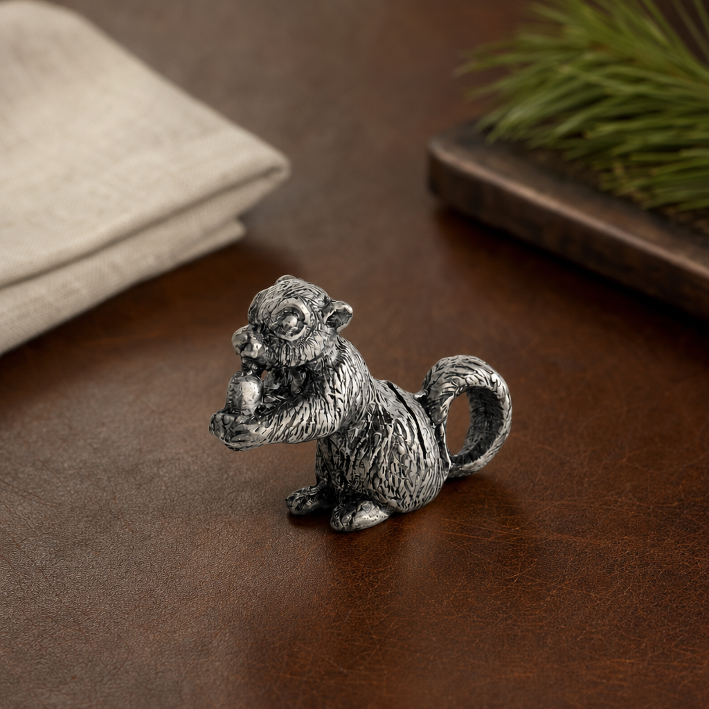 Pewter Squirrel Place Card Holder