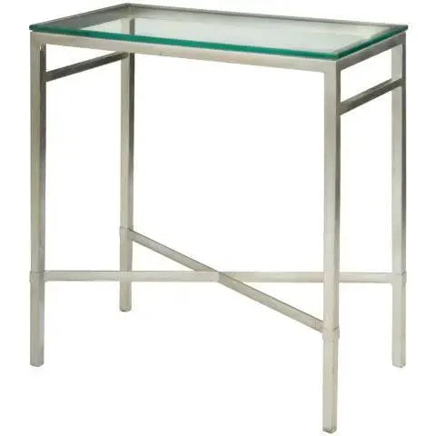 Safavieh Viggo Antique Silver Glass Side Table