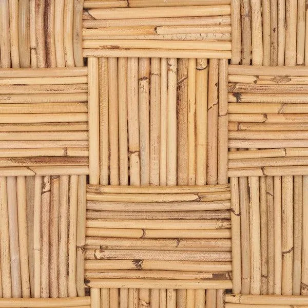Safavieh Adkin Rattan Console Table in Honey Natural with Woven Crosshatch Pattern