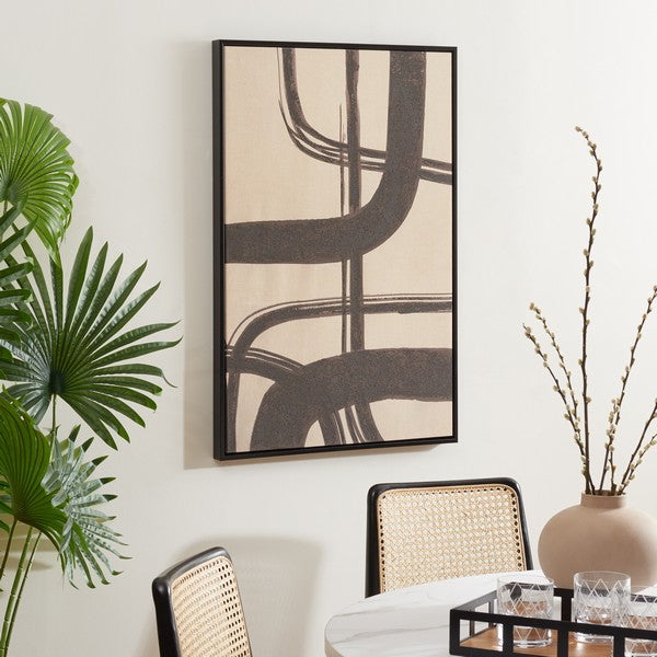 Inky Freeway, 24 X 36, Taupe/brown, Framed Wall Art - The Mayfair Hall