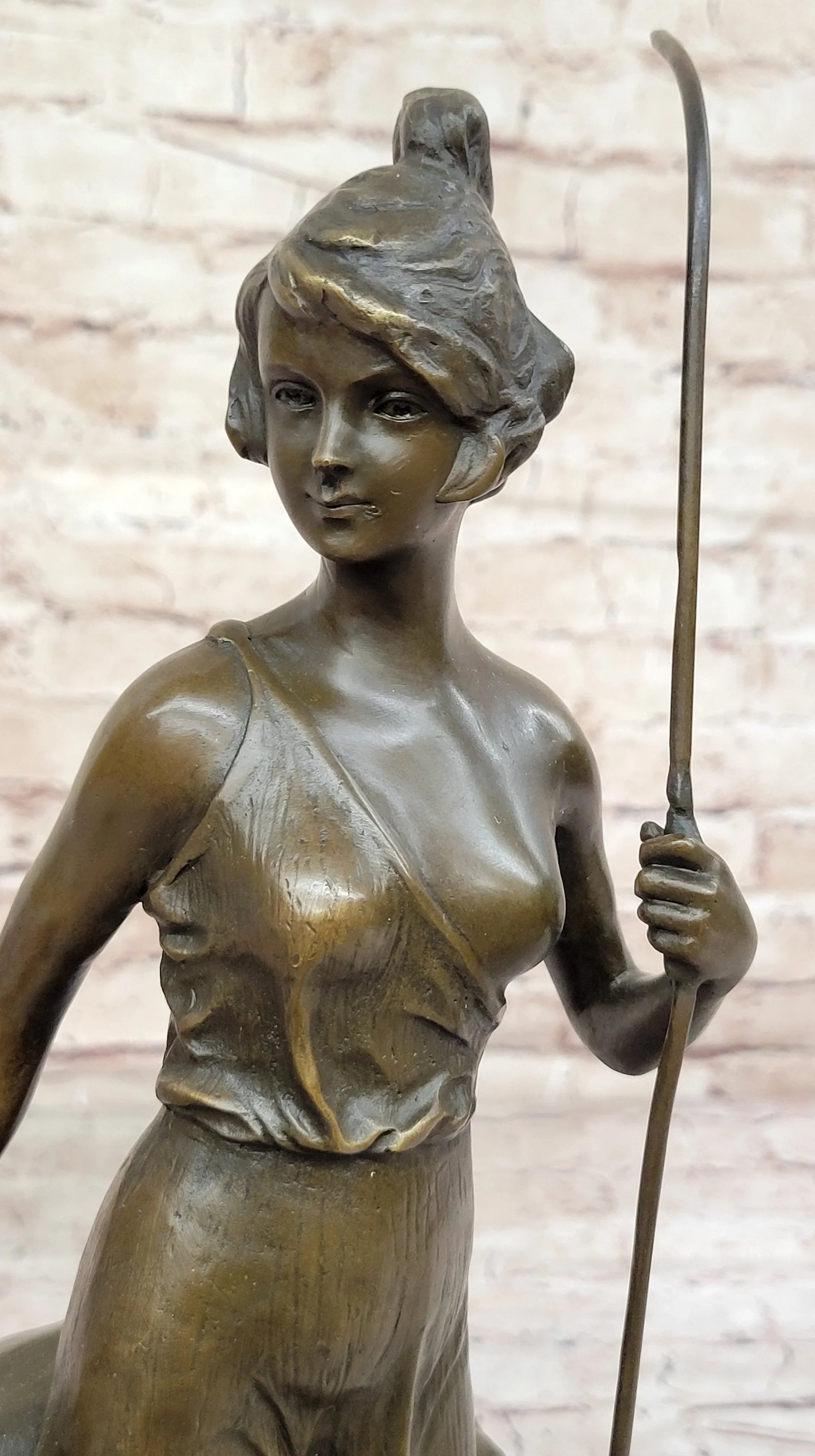 Diana the Huntress with Companion Dog by Bruno Zach Bronze Sculpture - The Mayfair Hall