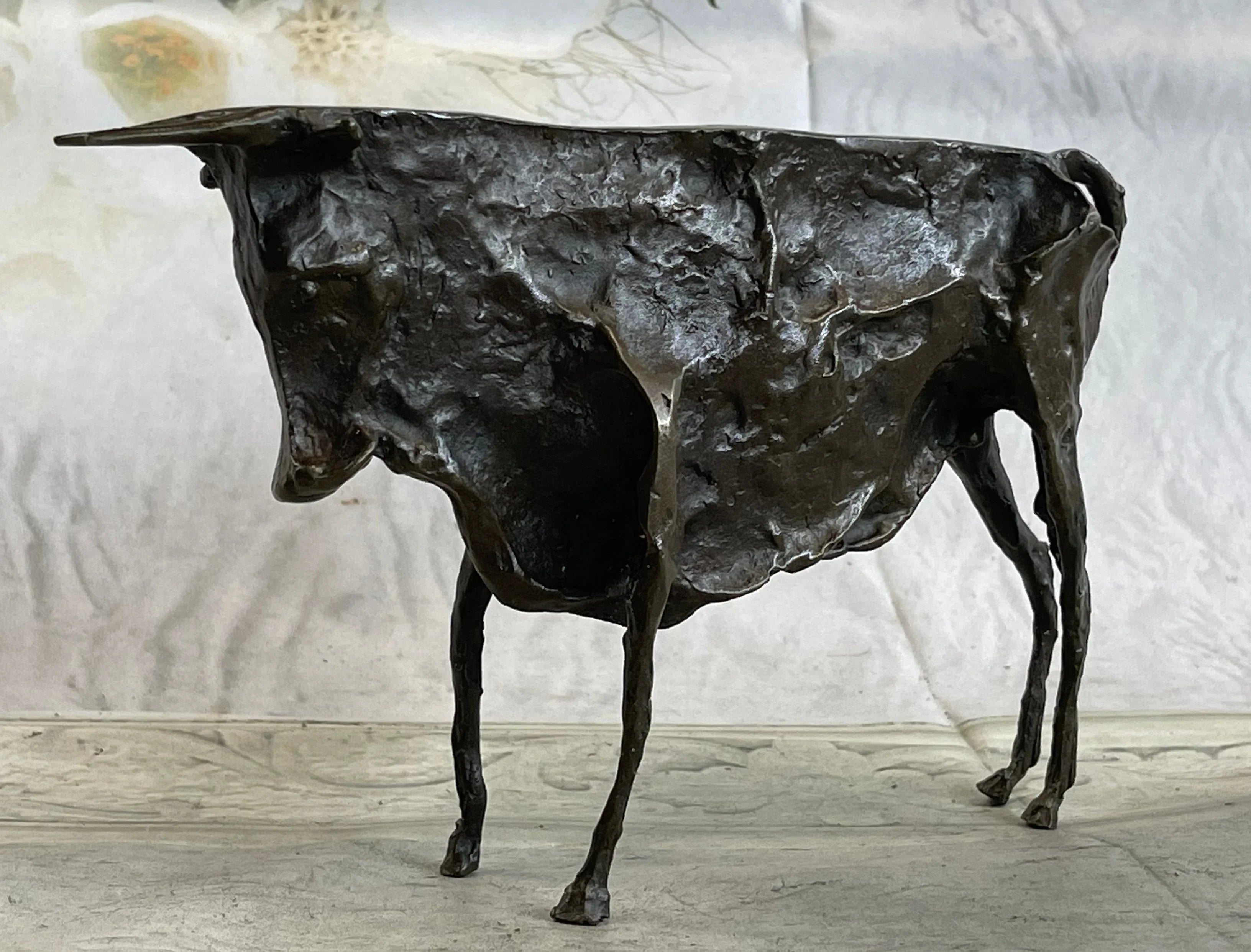 Picasso Bronze Bull Sculpture Figurine Abstract Cubism Figurine Figure Art 6" x 10" - The Mayfair Hall