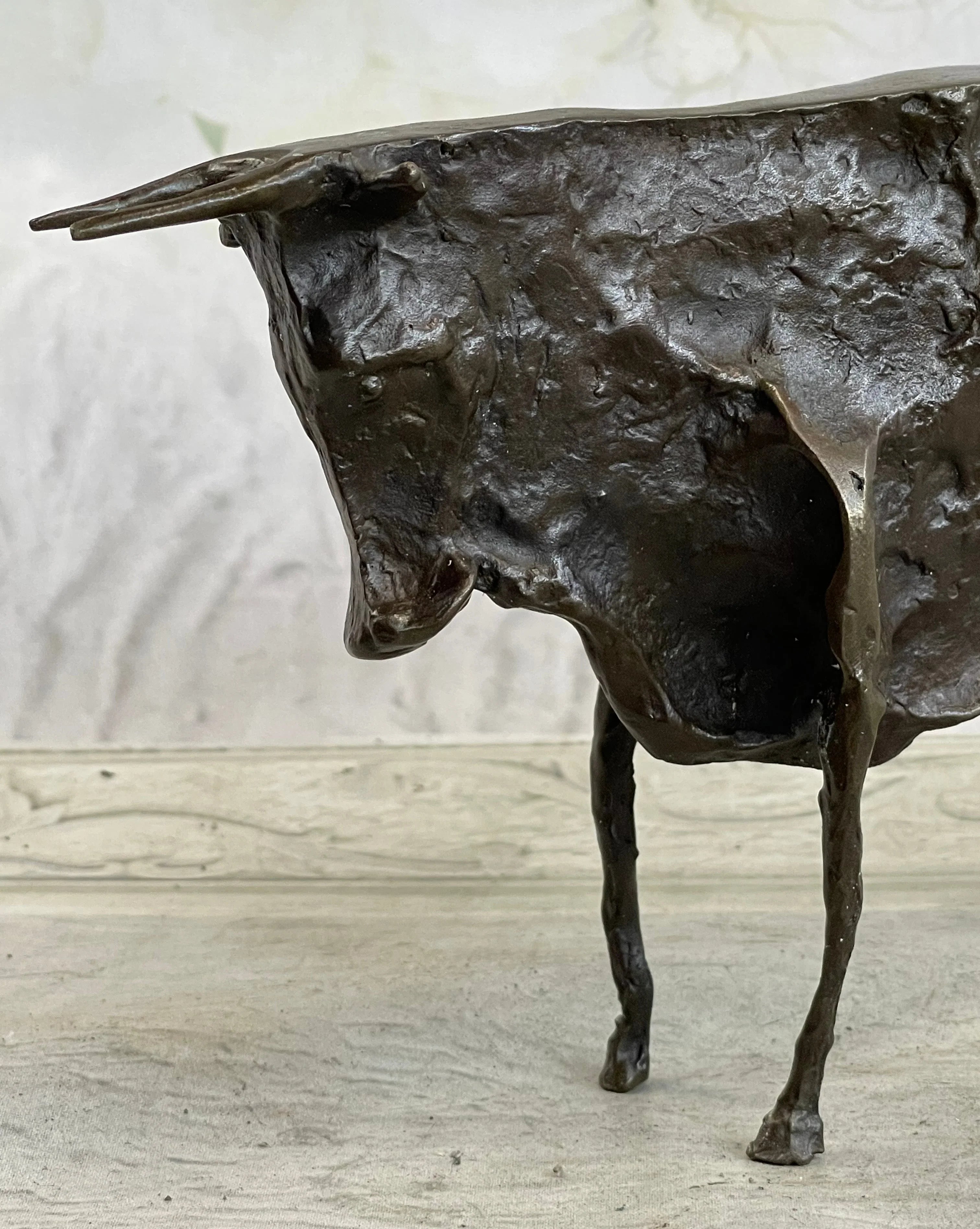 Picasso Bronze Bull Sculpture Figurine Abstract Cubism Figurine Figure Art 6" x 10" - The Mayfair Hall