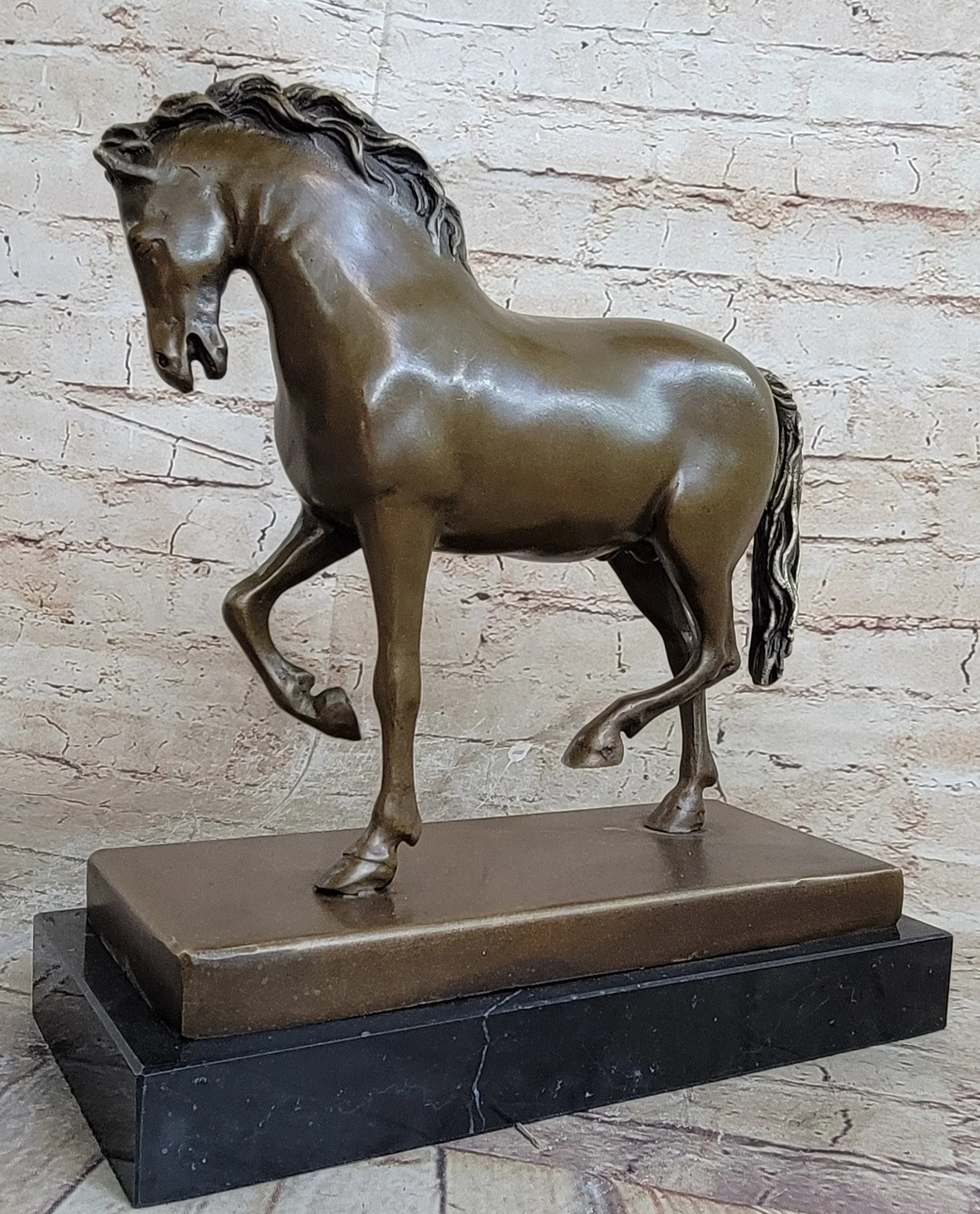 Tang Horse by Barye Art Deco Modern Bronze Sculpture Figurine Hot Cast Statue - The Mayfair Hall