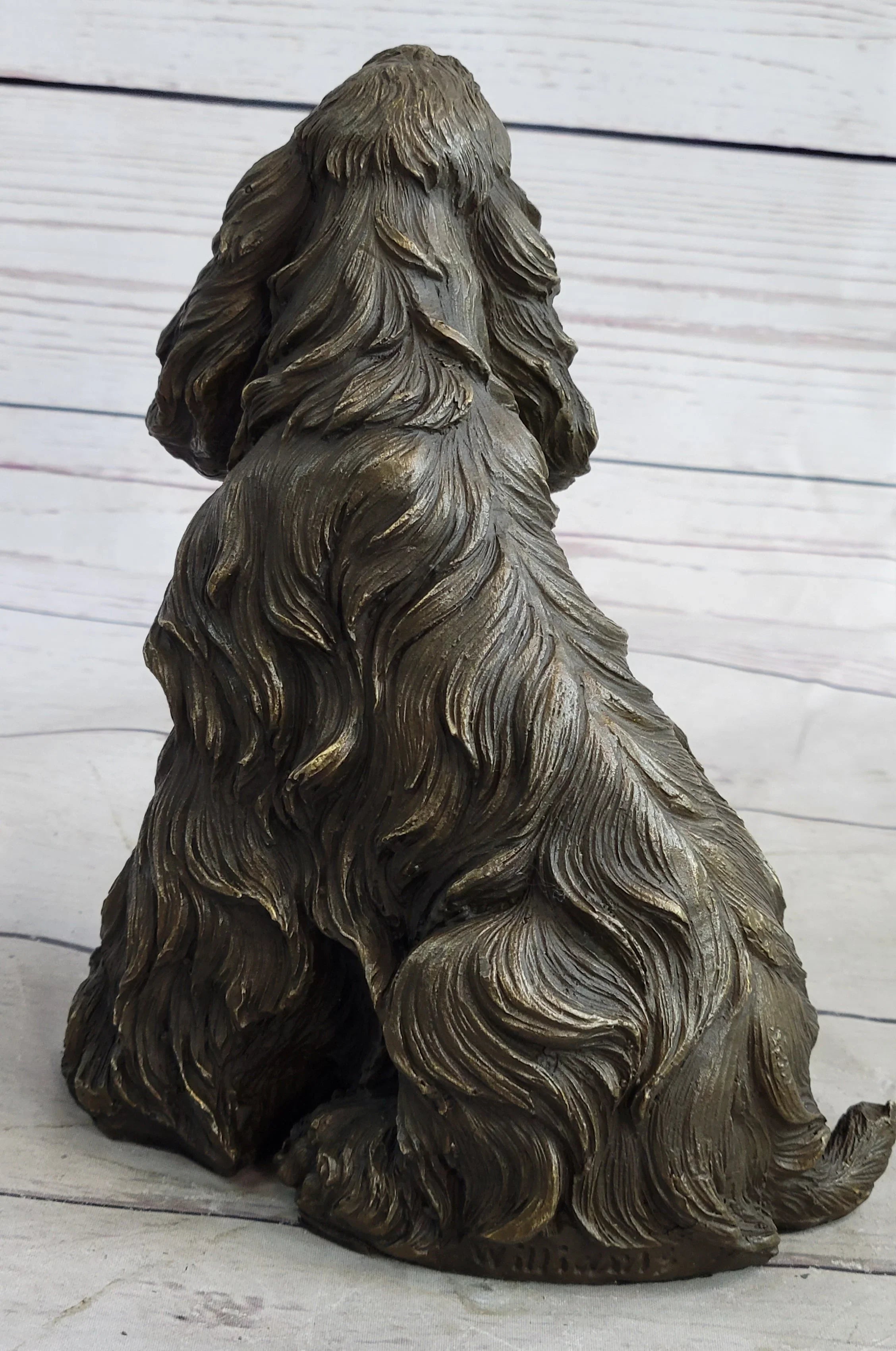 Bronze Metal Figurine Sculpture Statue of a Dog Cocker Spaniel or King Charles Cavalier - The Mayfair Hall