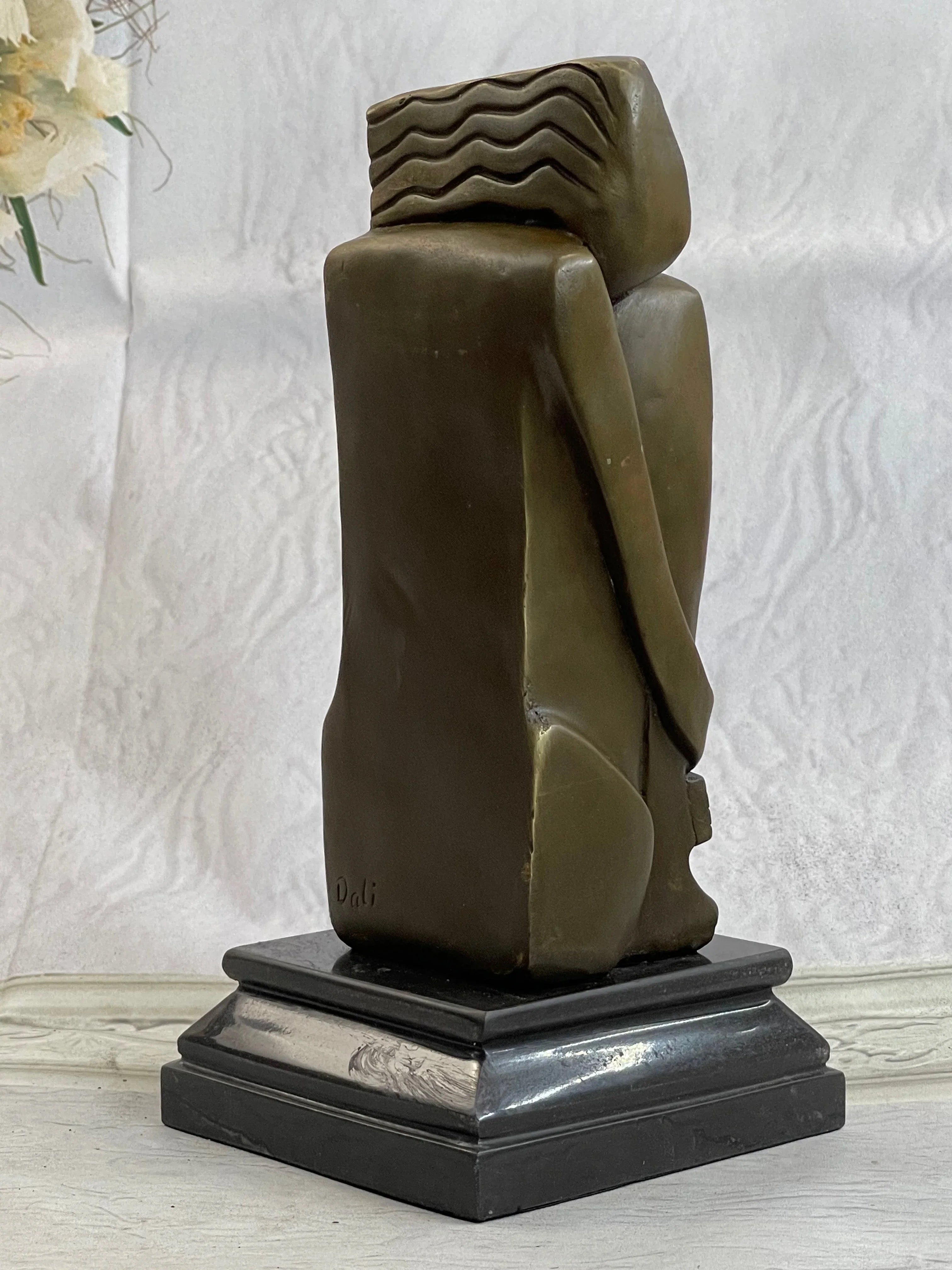 Signed Salvador Dali Abstract Woman Bronze Marble Base Figurine Hot Cast Figure - The Mayfair Hall